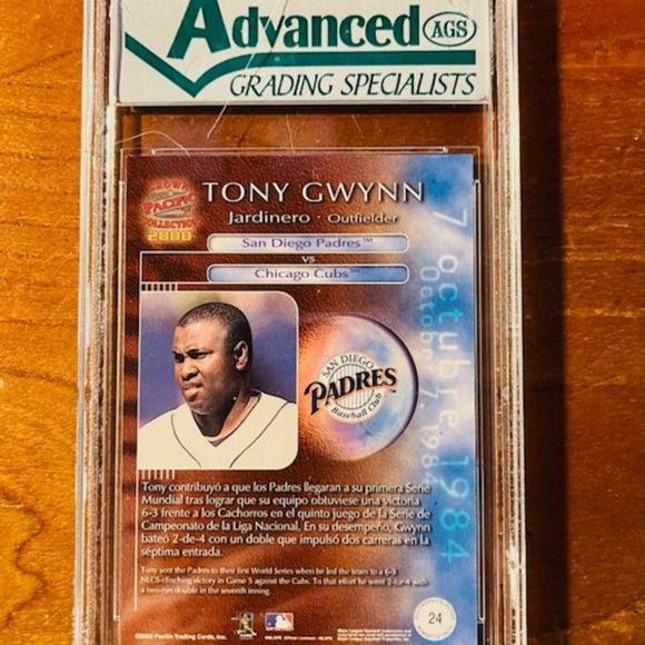 Tony Gwynn San Diego Padres Professionally Graded Baseball Card 9-0 - Picture 3 of 3